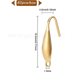 60 шт. ионное покрытие (IP) 316 хирургическая нержавеющая сталь крючки для сережек STAS-BC0002-58