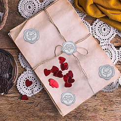 50 шт. 2 стиля самоклеящиеся восковые наклейки в виде розы и сердца DIY-CP0010-23A