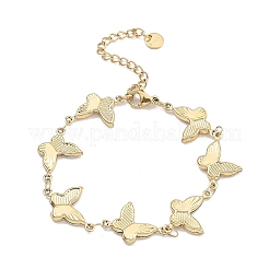 Браслеты из цепочек из нержавеющей стали 304 BJEW-P343-01G