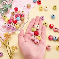 50 pz 10 colori perline europee in poliestere&nbsp;FIND-SZ0019-29
