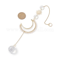 Латунные подвесные ловцы солнца в форме луны&nbsp;HJEW-JM04627