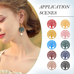 100 шт. двухцветные окрашенные спреем подвески-соединители из нержавеющей стали 430&nbsp;STAS-TA0002-54