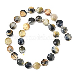 Природных тигровый глаз бисер нитей G-F812-C09-01A