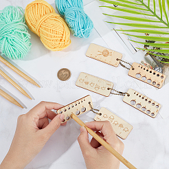 Прямоугольный деревянный вязальный крючок TOOL-WH0155-68C