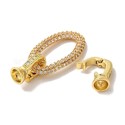 Овальная стойка с покрытием из латуни с микропаве KK-A225-14G