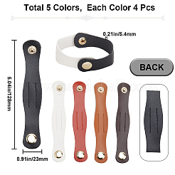 20 шт. 5 цвета pu кожаный ремешок для хранения кабелей данных AJEW-GF0008-50