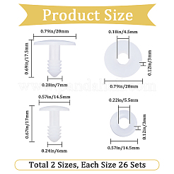 52 набор из 2 пластиковых шарниров для кукол DOLL-GF0001-01