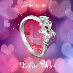 925 серебряное кольцо с родиевым покрытием JR736A