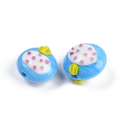 Нити бугорчатых бусин ручной работы в технике лэмпворк LAMP-Q002-02F