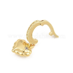 Messing micro pave klare zirkonia anhänger&nbsp;KK-H268-07G-02
