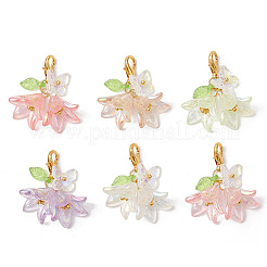 30 marqueur de point de verrouillage acrylique en forme de fleur et de papillon&nbsp;HJEW-SC0002-21