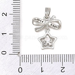 Pendenti in zirconi cubici trasparenti in micro pavè di ottone&nbsp;CU-CBABDE1-06P
