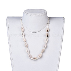 Регулируемые ожерелья из бусин из ракушек каури NJEW-JN02394