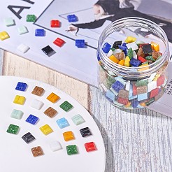 Мозаичные стеклянные плоские задние кабошоны&nbsp;GLAA-PH0007-36