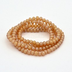 Полная радужная граненая нить стеклянных бусин рондель&nbsp;EGLA-J054-3x2mm-FR01