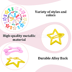 80 шт. 4 стиля заколки для волос из стали с кнопками в форме сердца&nbsp;OHAR-SP0001-04