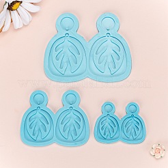 3 pz 3 stile fai da te foglia orecchini pendenti stampi in silicone&nbsp;DIY-LS0003-14