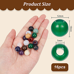 16 шт. европейские бусины из драгоценных камней G-OC0005-58