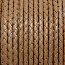 Плетеный кожаный шнур&nbsp;WL-E019-3mm-07