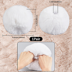 Женские искусственные кроличьи волосы манжеты нарукавники перчатки&nbsp;AJEW-WH20018-34C