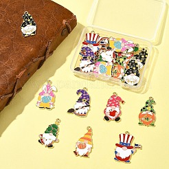 24шт 8 стиля подвески из сплава с эмалью&nbsp;ENAM-FS0002-80