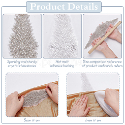 Вышивка цветов из полиэстера&nbsp;PATC-WH0002-107B