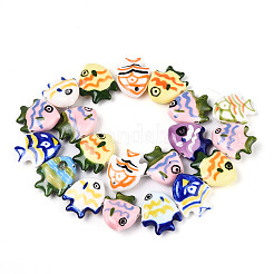 Фарфора ручной работы шарик нити PORC-N011-07