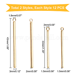 24 pz 2 stili ciondoli in acciaio inossidabile 304&nbsp;STAS-NB0001-11