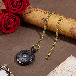 2 chaîne de montre de poche à clip en fer&nbsp;DIY-GA0009-69G