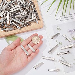 100 шт. 2 стиля железные плоские заколки для волос из кожи аллигатора&nbsp;IFIN-SC0001-65