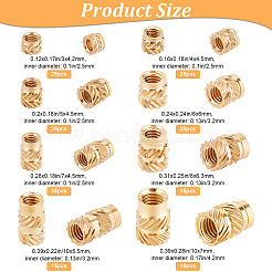 170 шт. 8-х видов латунных метрических резьбовых вставок для пластиковой термоусадочной вставки DIY-CP0007-35