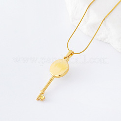 3 шт. ожерелье с подвеской-ключом из нержавеющей стали в европейском стиле с имитацией жемчуга для женщин KT1963