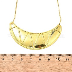 Collares de cadena de caja con colgante de cuerno grande de latón&nbsp;NJEW-L068-01G