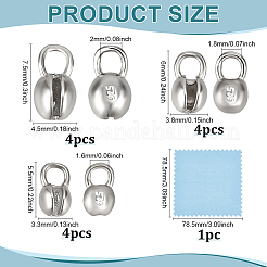 12 шт. 3 стиля 925 наконечника из стерлингового серебра&nbsp;FIND-BC0041-64