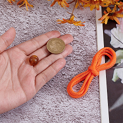 屋外用手編みナイロン傘ロープ1袋  プラスチック製のビーズと  オレンジ  12x12.5mm  穴：5.5mm&nbsp;DIY-NB0015-07C