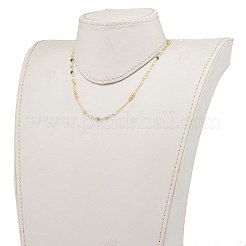 Con sfaccettature di vetro in rilievo di collane&nbsp;NJEW-JN03278-04