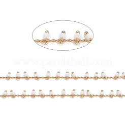 Латунь стекла ручной работы из бисера цепи&nbsp;CHC-F012-01B