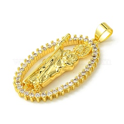 Латунные микропаве прозрачные подвески с фианитом&nbsp;KK-H472-42A-G
