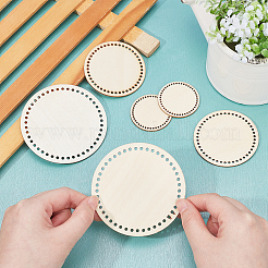 3 комплект из 3 деревянных донышек для корзин DIY-GF0004-75