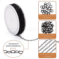 Набор для самостоятельного изготовления браслета-ожерелья из латунных цепочек в форме сердца&nbsp;DIY-TA0010-12