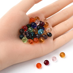 Граненые прозрачные стеклянные бусины rondelle GLAA-YW0001-84B