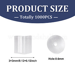 1000pcs poussoirs d'oreilles en plastique&nbsp;KY-TADJ0001-06