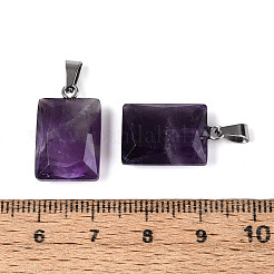 Подвески из натурального аметиста &nbsp;G-N349-17P-02