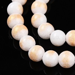 Abalorios de jade natural de mashan hebras&nbsp;G-A255-A01-04H