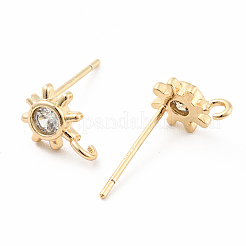 Фурнитура для сережек из латуни KK-D083-17G