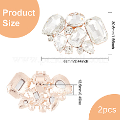 Abnehmbare Schuhschnallenclips aus eleganter Legierung mit Strass&nbsp;AJEW-FG0002-31