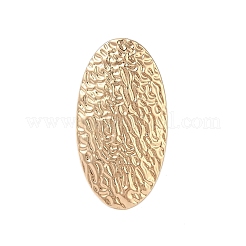 女性用テクスチャー加工オーバル合金調節可能リング  ライトゴールド  内径：17.2mm&nbsp;RJEW-A045-01KCG