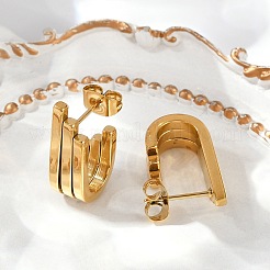 Pendientes de botón de acero inoxidable 304&nbsp;EJEW-G423-33D-G