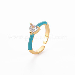 Манжеты из латуни с эмалью RJEW-T016-31I-NF