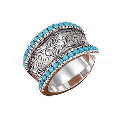 Кольца из ретро сплава и бирюзы FS-WG1E1DC-05